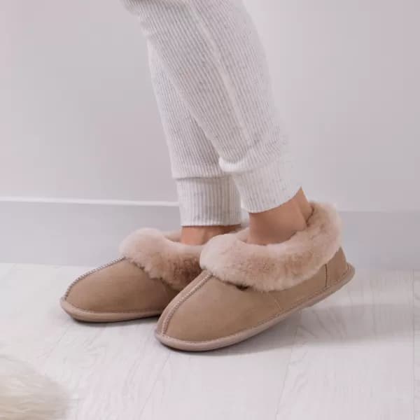 Image of Just Sheepskin Classic Sheepskin Slippers Cream