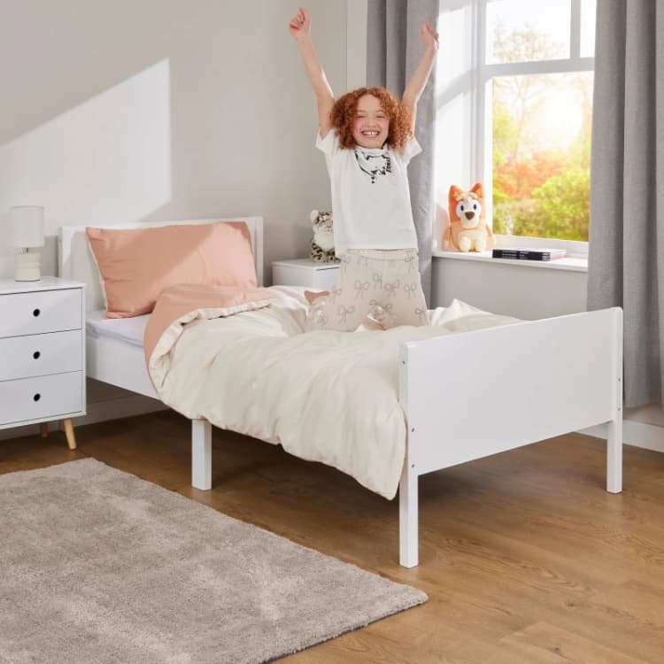 Image of Liberty House Toys Kids White Single Bed, White LHT11181