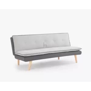 Image of Willow Light Grey Fabric w/ Dark Grey Base 3 Seater Sofabed