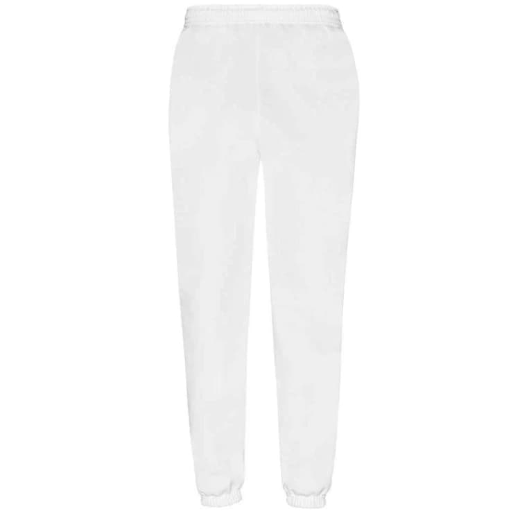 Image of Fruit Of The Loom Fruit of the Loom Men Classic Elasticated Hem Jogging Bottoms in White Size: X-Small White XS Male 5063300516652
