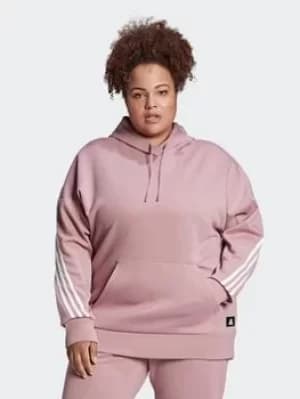 Image of adidas Sportswear Future Icons 3-stripes Sweatshirt (plus Size), Purple, Size 1X, Women