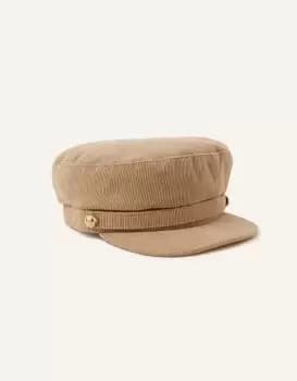 Image of Accessorize Womens Cord Mariner Cap Camel