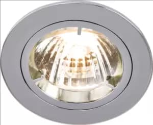 Image of KnightsBridge IP20 230V GU10 Chrome Recessed Fixed Twist & Lock Downlight