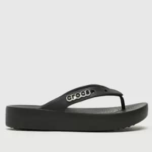 Image of Crocs Black Classic Platform Flip Sandals