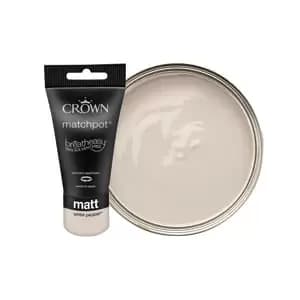 Image of Crown Matt Emulsion Paint - White Pepper Tester Pot - 40ml