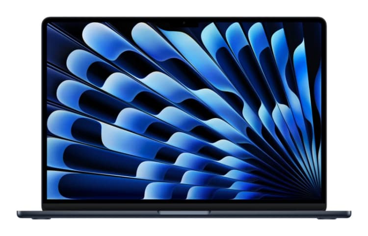 Image of Apple 15" MacBook Air, M4, 16GB RAM, 10 Core GPU, 256GB, 2025 - Midnight
