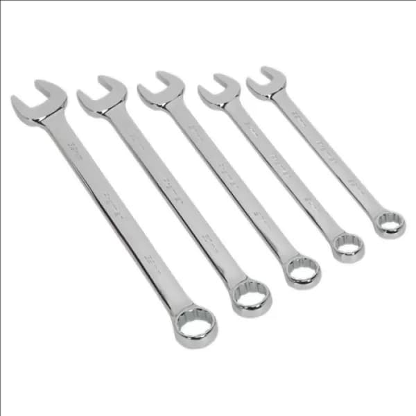 Image of Genuine SEALEY AK6329 Combination Spanner Set 5pc Jumbo Metric