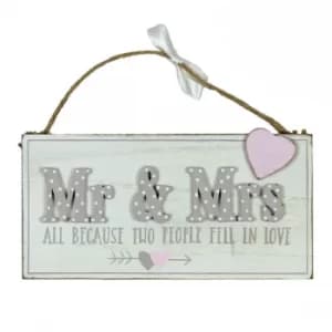 Image of Love Story Mr & Mrs Plaque