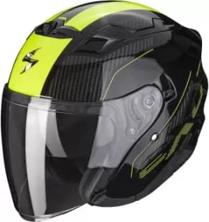Image of Scorpion EXO-230 Condor Jet Helmet, black-yellow Size M black-yellow, Size M