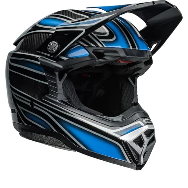 Image of Bell Moto-10 Spherical Webb Marmont Replica North Carolina Blue Offroad Helmet Size S