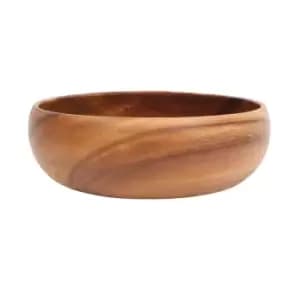 Image of Interiors By Ph Large Round Salad Bowl, Acacia Wood