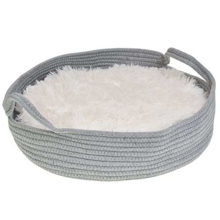 Image of Beliani Pet Bed Dalaman Cotton Grey