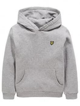 Image of Lyle & Scott Boys Classic Overhead Hoody, Grey Heather, Size 7-8 Years