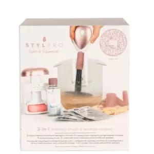 Image of StylPro Spin and Squeeze Makeup Brush and Beauty Sponge Cleaner
