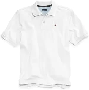 Image of Tommy Hilfiger Boys' Short Sleeve Polo Shirt - Bright White - 10 Years