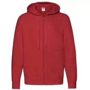 Image of Fruit Of The Loom Mens Lightweight Full Zip Jacket / Hoodie (S) (Red)