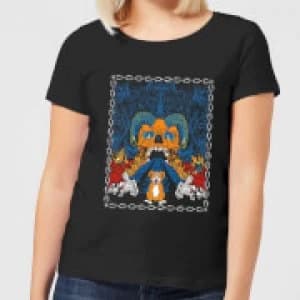 Image of Mr Pickles Retro Print Womens T-Shirt - Black - 5XL