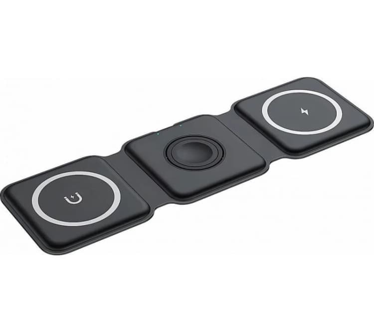 Image of Groov-e 3-in-1 Foldable Charging Pad Qi Wireless, Black GVWC10BK