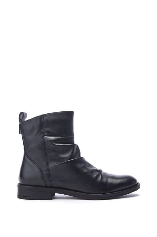 Image of Moda in Pelle Brandish Tan Leather Boots - Black 4