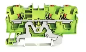 Image of Wago 2204-1307 Terminal Block, Dinrail, 3Ways, 10Awg