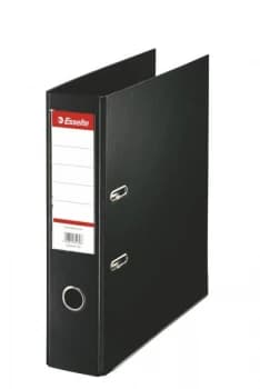 Image of Esselte A4 Pvc Lever Arch 75mm Black - 10 Pack