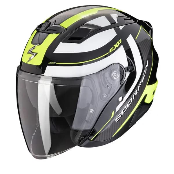Image of Scorpion EXO-230 Pul Black Neon Yellow Jet Helmet M