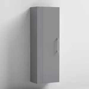Image of Nuie Deco Wall Hung 1-Door Tall Unit 400mm Wide - Satin Grey