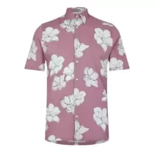 Image of Ted Baker Coving Short Sleeve Shirt - Pink
