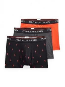 Image of Polo Ralph Lauren 3 Pack Print Mixed Trunks - Multi, Size XL, Men