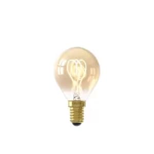 Image of Calex Filament Flex Mini Globe P45 Gold E14 Dimmable 136 Lumen Warm White Decorative Light Bulb