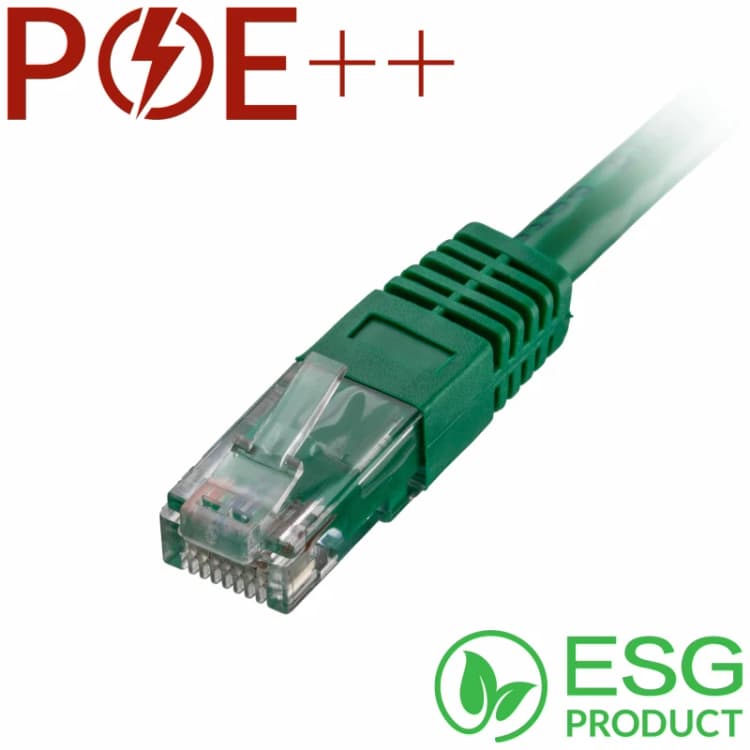 Image of Cablenet Cablenet 0.5m Cat6 RJ45 Green U/UTP PVC 24AWG Flush Moulded Booted Patch Lead (PK 100) 60-3005B