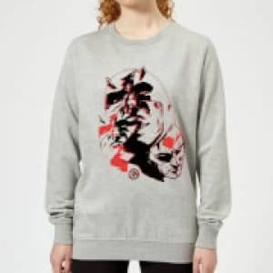 Image of Marvel Knights Daredevil Layered Faces Womens Sweatshirt - Grey - M