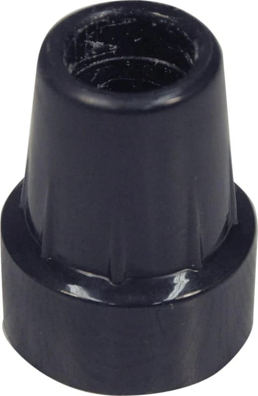 Image of Aidapt Rubber Ferrule For Walking Stick Black 20mm Black