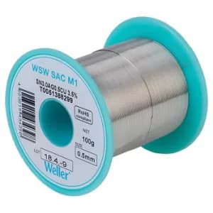 Image of Weller T0051388299 WSW SAC M1 96.5/3/0.5 Solder Wire 0.5mm 100g