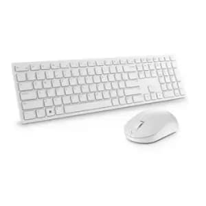 Image of Dell Pro Wireless Keyboard and Mouse - KM5221W - UK (QWERTY) - White