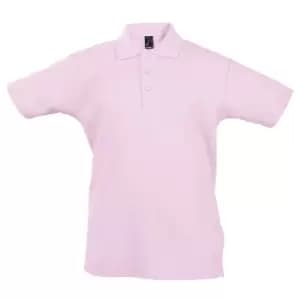Image of SOLS Kids Unisex Summer II Pique Polo Shirt (12yrs) (Pink)