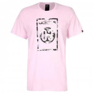 Image of adidas Camo Mens T-Shirt - Pink/Blk/Grey