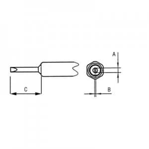 Image of Weller NT H Soldering tip Chisel-shaped Tip size 0.8mm Content