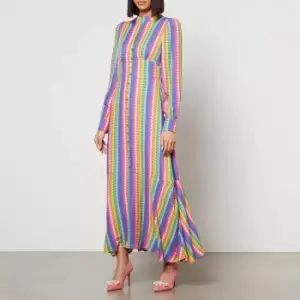 Image of Olivia Rubin Agnes Striped Satin Dress - US 4/UK 8