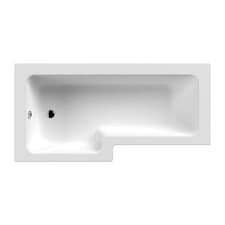 Image of 1700mm L-Shape Shower Bath - Left Hand