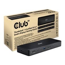 Image of Club3D CSV-1583 16-in-1 Docking Station, 3x Thunderbolt4, 3x DisplayPort, 2x HDM