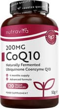 Image of Nutravita Coq10 200Mg - 120 Vegan Capsules of High Strength Co Enzyme Q10 (4 Mon