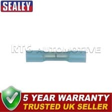 Image of Sealey Heat Shrink Butt Connector Terminal 5.8mm Blue Pack of 100 BTSB100