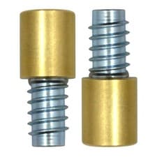 Image of 9929 - BRAMAH R1 ROLA Sash Window Stop - 19mm PB R1/01B 2 Locks & 2 Inserts