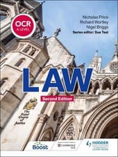 Image of OCR A Level Law Second Edition by Richard Wortley Paperback Book