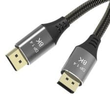 Image of 1m 8K Quality DP Display Port DisplayPort 1.4 to DisplayPort Male Cable Lead UK