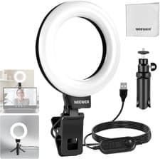 Image of NEEWER BASICS 5" Ring Light for Video Conference Lighting, Clip on Light Kit wit