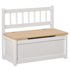 Image of HOMCOM 2 In 1 Wooden Toy Box, Seat Bench Storage Chest w/ Pneumatic Rod