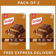 Image of SlimFast Salted Caramel Meal Bar 4x60g – Pack of 2