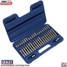 Image of Sealey AK219 TRX Star Spline Hex Bit Set 42pc 3/8" 1/2" Square Drive Car PR